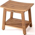 thumbnail image 1 of Shower Bench Seat for Inside Shower Poly Lumber Shower Stool for Shaving Legs Bathroom Shower Foot Rest with Storage Shelf Plastic Shower Chair Seat for with Adjustable Feet, 1 of 6