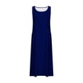thumbnail image 5 of Jsaierl Robe Femme en Coton et Lin Été Sans Manches Robe d'Été Tunique Débardeur Robe de Plage d'Été Fluide Robes Maxi avec Poches, 5 of 5