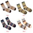 thumbnail image 3 of serony Winter Square Block Crew Length Wool Breathable Men Socks Vintage Ethnic Style Moisture Wicking, 3 of 9