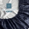 thumbnail image 4 of Bare Home Fitted Sheet - Premium 1800 Collection - Deep Pocket - Ultra-Soft Wrinkle Resistant - King, Grid - Midnight/White, 4 of 5