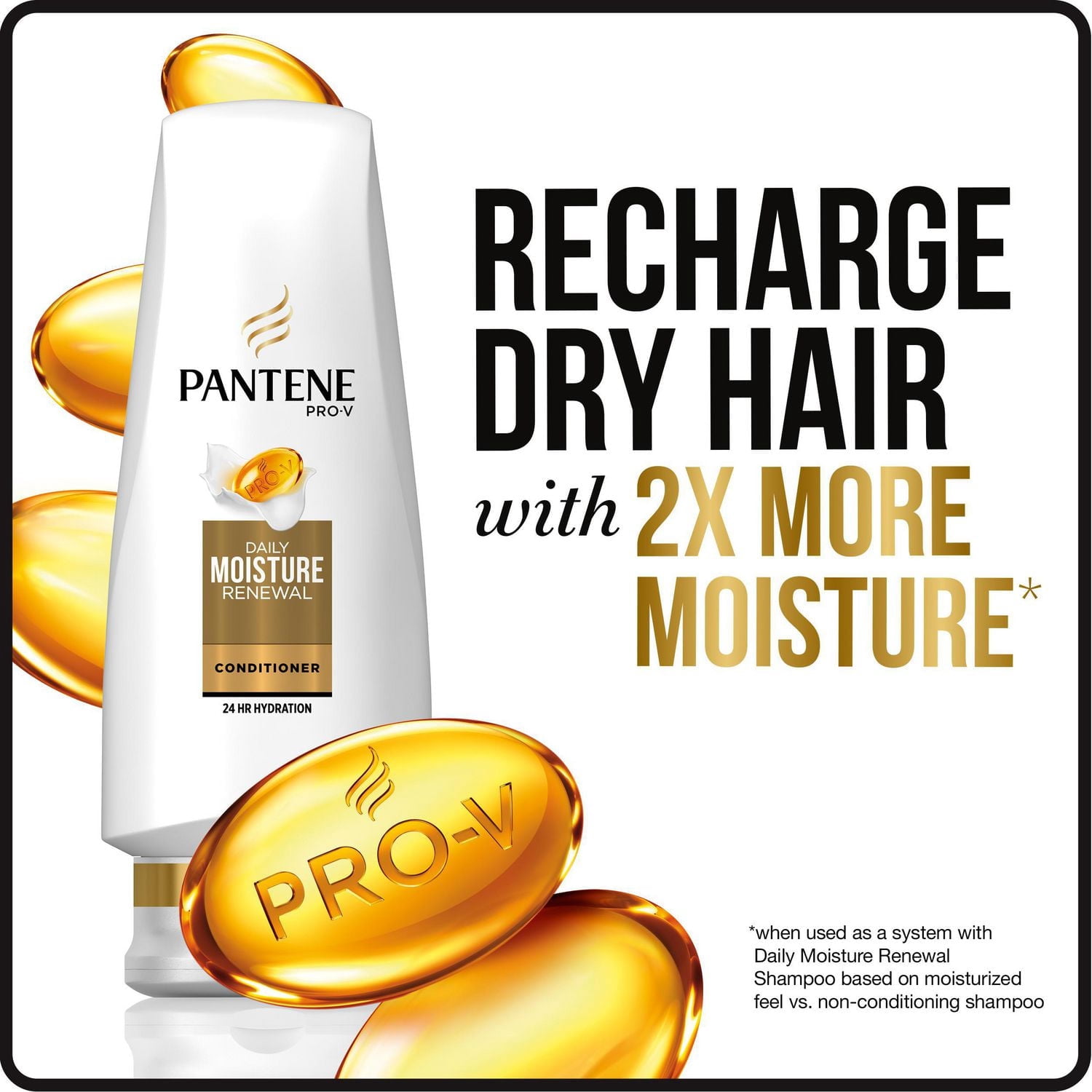 Pantene Renouvellement de l'Hydratation Quotidienne 72 H Hydratation Intense Revitalisant 100ml