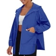 thumbnail image 3 of Sentmoon Ski Jacket Oversized Hooded Neck Long Sleeve Ladies Winter Coats Zipper Solid Color Windproof Waterproof Womans Clothes Fall and Winter Casual for Backpacking and Camping, 3 of 8
