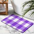 thumbnail image 5 of Machine Washable Checkered Bathroom Runner Rug - Non-Slip 20x32 in Long Bath Mat, Water Absorbent, Soft Microfiber, Ideal for Bathtub & Showers., 5 of 5