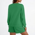 thumbnail image 5 of HAiming Ensemble 2 Pcs pour Femmes Chandail Col Rond Chandails en Molleton et Shorts Surdimensionnés Amples, 5 of 5