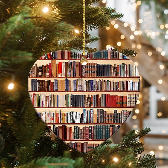 Cqxid Hangs Under $5 Book Lovers Heart Decorations Reading Books Christmas Decorations Librarian Books Decorations Books Stack Pendants