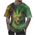 thumbnail image 2 of Qertyioot T-shirt Décontracté d'Été pour Hommes à Col Rond Imprimé pour la Fête des Pères, 2 of 5