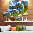 thumbnail image 3 of Greeny Alpine Reservoir - Landscape Canvas Art Print, 3 of 4