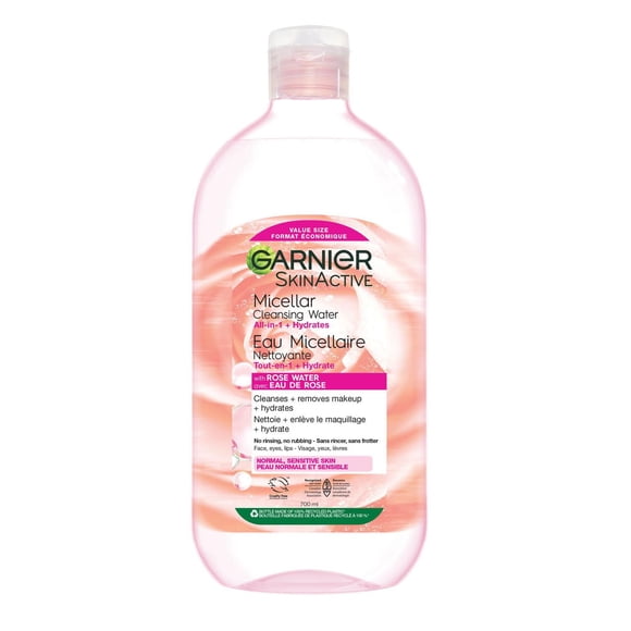 Garnier Eau Micellaire Démaquillante Nettoyante Tout-en-un avec Eau de Rose
