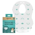 thumbnail image 1 of Babyworks™ Biodegradable & Compostable Bibs Teal & White, 1 of 8