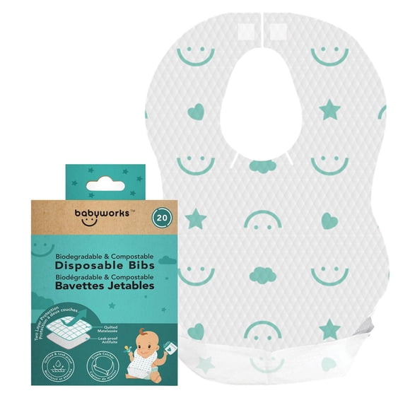 babyworks™ Bavoirs Biodégradables & Compostables
