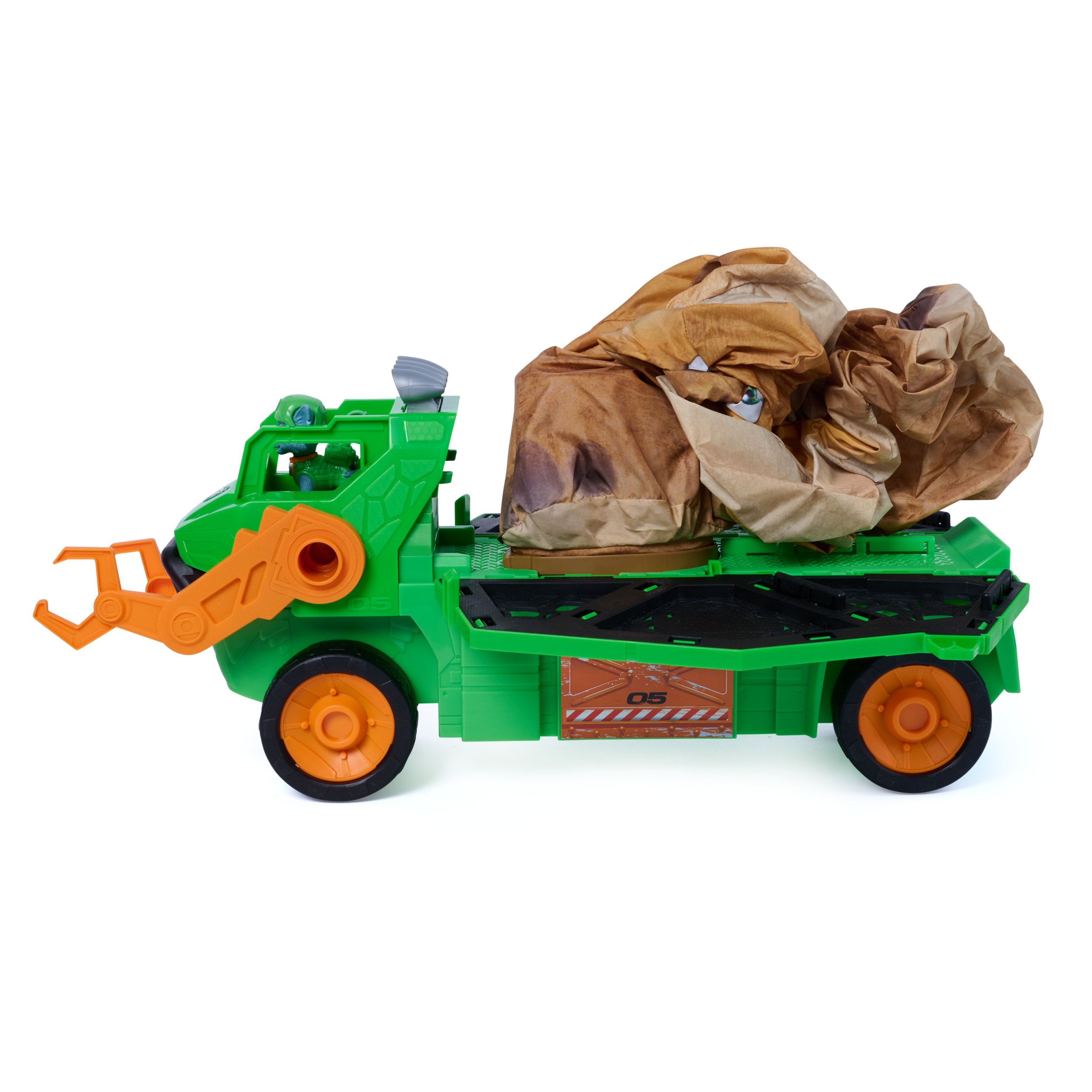 PAW Patrol: The Dino Movie, Véhicule Megasaurus Dino avec dinosaure gonflable de 76,2 cm et figurine Rocky articulée, jouets pour enfants d'âge préscolaire, pour filles et garçons à partir de 3 ans