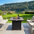 thumbnail image 3 of Patiojoy Table de Foyer au Propane Extérieur Carré de 50 000 BTU avec Housse Imperméable Roche de Lave, 3 of 8