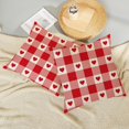 thumbnail image 4 of Housses de Coussin de la Saint-Valentin 20x20, Ensemble de 2, Carreaux Rouges Cœur d'Amour, Coussins Décoratifs de la Saint-Valentin, Décor de la Saint-Valentin, Taie d'Oreiller Carrée en Lin, Taie Décorative d'Anniversaire pour l'Extérieur, Housse de Coussin pour Sofa Canapé, 4 of 6