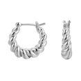 thumbnail image 1 of Luxury Designs Rhodium Plated Twisted Hoop Earrings, 1 of 1