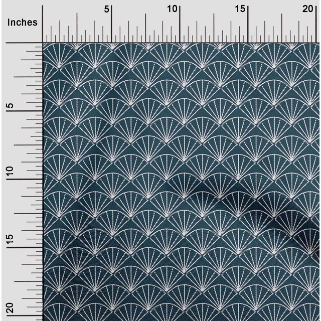 oneOone Cotton Flex Fabric Shell Geometric Sashiko Print Fabric Prints by Yard 40 Inch Wide