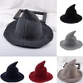 thumbnail image 2 of Modern Witch Hat Made From High Quality Sheep Wool Halloween Party Witch Hats, 2 of 3
