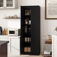 thumbnail image 2 of HOMCOM Armoire de Rangement à 5 Niveaux avec Étagères, Armoire de Garde-Manger de Cuisine, Noir, 2 of 10