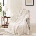 thumbnail image 1 of FRAÎCHE Holiday Cable Knit Sherpa Throw, 50x60-in, 1 of 8