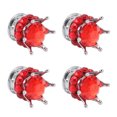 thumbnail image 1 of Wheel Valve Covers, 4 Pieces Universal Light Weight Wheel Stem Valve   For Cars Trucks Bicycles Red, 1 of 8