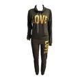thumbnail image 1 of Innerwin Jogger Set Draped Neck Ladies Two Piece Outfit Sports Long Sleeve Loose Fit Sweatsuits Army Green S, 1 of 9