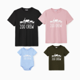 thumbnail image 1 of PatPat T-shirt Graphique à Col Rond à Manches Courtes en Coton Assorti pour la Famille à Thème Animalier de Zoo, 1 of 6