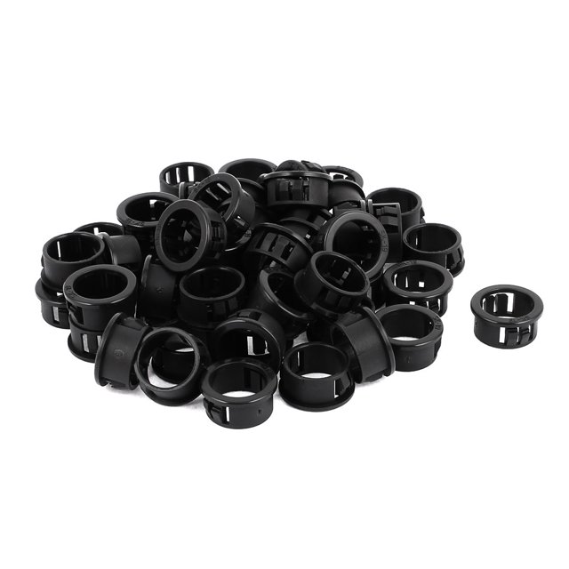 Unique Bargains 50pcs 19mm Mounted Dia Snap in Cable Hose Bushing Grommet Protector