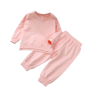 Yuyuzo Baby Boy Fall Clothes Toddler Girl 2 Piece Set Crewneck Sweatshirt with Pants Fall Winter Outfits