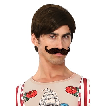 Perruque Strongman pour Homme et Moustache