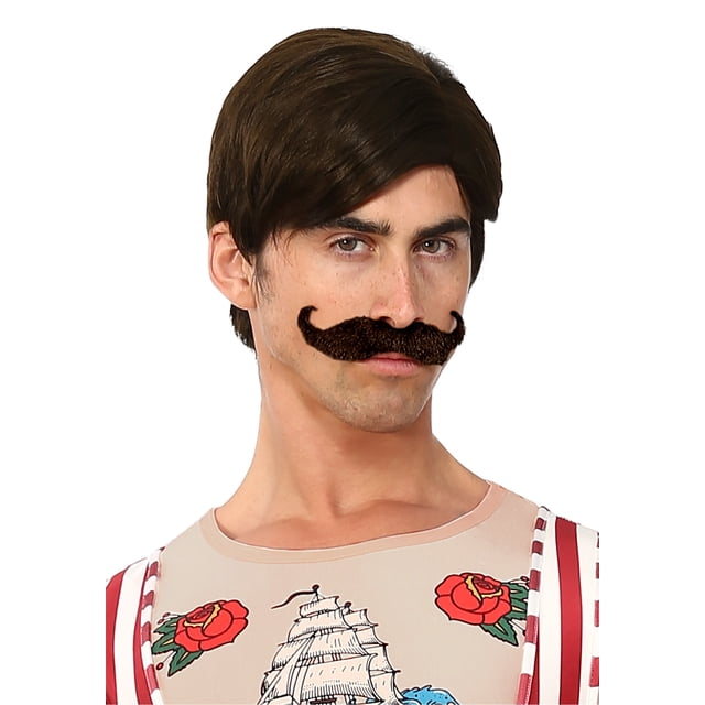 Perruque Strongman pour Homme et Moustache