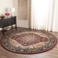 thumbnail image 1 of Safavieh Heritage Collection HG625A Handmade Traditional Oriental Premium Wool Area Rug, 8' x 8' Round, Red, 1 of 2