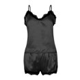 thumbnail image 4 of LSLJS Ensemble Deux Pièces pour Femmes en Dentelle Satinée, Camisole à Bretelles, Hauts, Shorts, Pyjama, Ensembles de Lingerie, 4 of 8