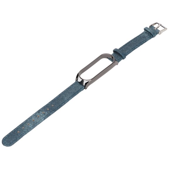 Watch Bands, Skin Friendly Smart Watch Bands Comfortable Feeling Fashionable Retro For Mi Band 5 Blue Denim Black Shell,Blue Denim Gold Shell,Gray Denim Black Shell,Gray Denim