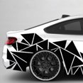 thumbnail image 4 of mmirethe Non-Rétractable Triangles Graphiques Voiture Autocollants Large Gamme d'Applications Large Application PVC Pas de Décoloration Amovible Brillant Noir 1Set, 4 of 6