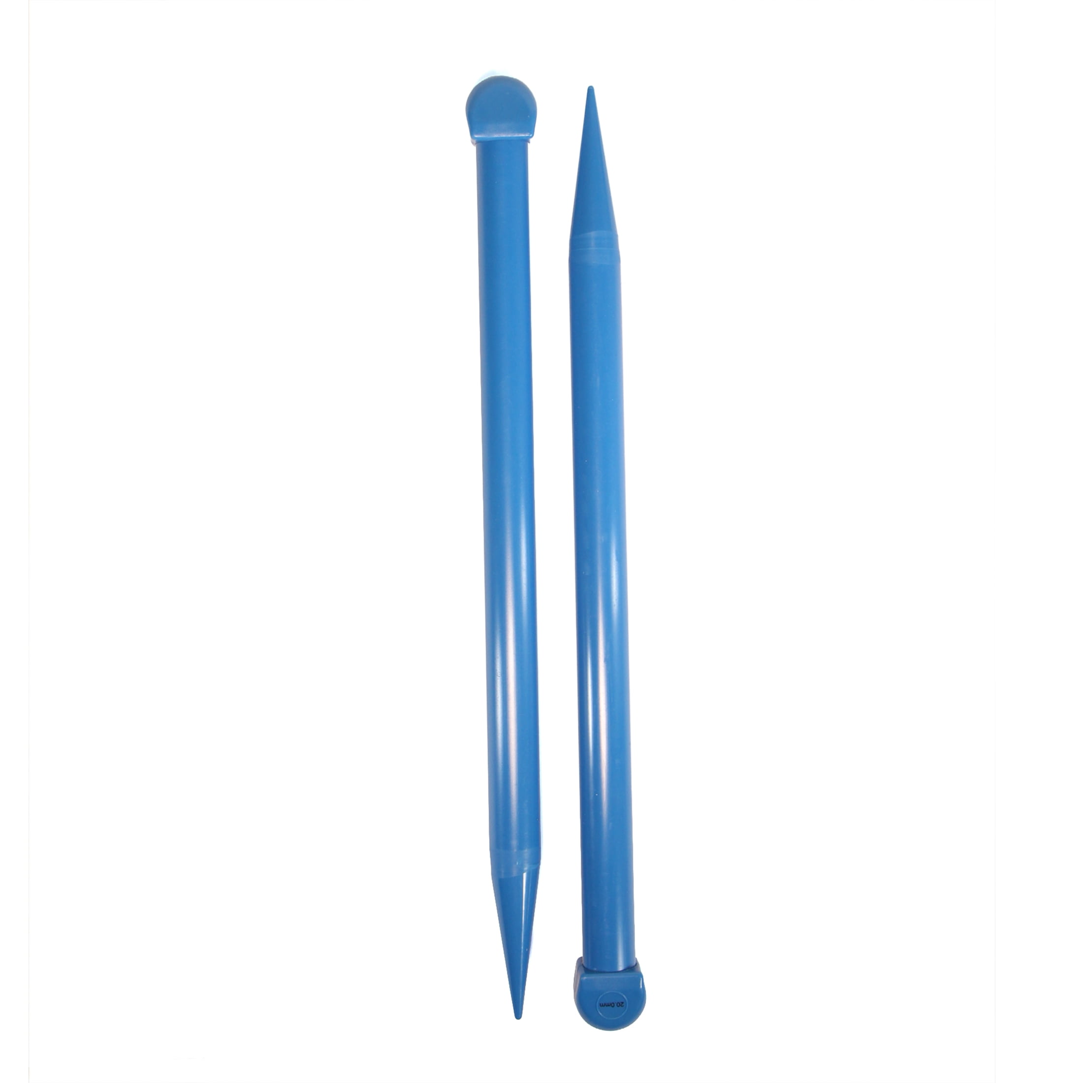 LOVE KNITTING Aiguilles à tricoter droites, plastique ABS, 35 cm (14 po), 20 mm (US 36)