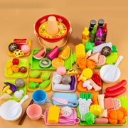CHOK Toys 50% Off Clearance!  Play Food Toy Set for Kids Kitchen  Hot Pot Accessories  Pot and Pan  Plastic Dishes  Toddler Play Kitchen Accessories Educational Toys for Boys Girls