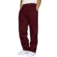 thumbnail image 1 of Men's Hop Casual Pants Solid Color Track Workout Trousers with Lace up and Pocket Design, 1 of 3