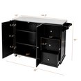 thumbnail image 4 of Costway Kitchen Island 2-Door Storage Cabinet Stainless Steel Top w/ Drawers, 4 of 10