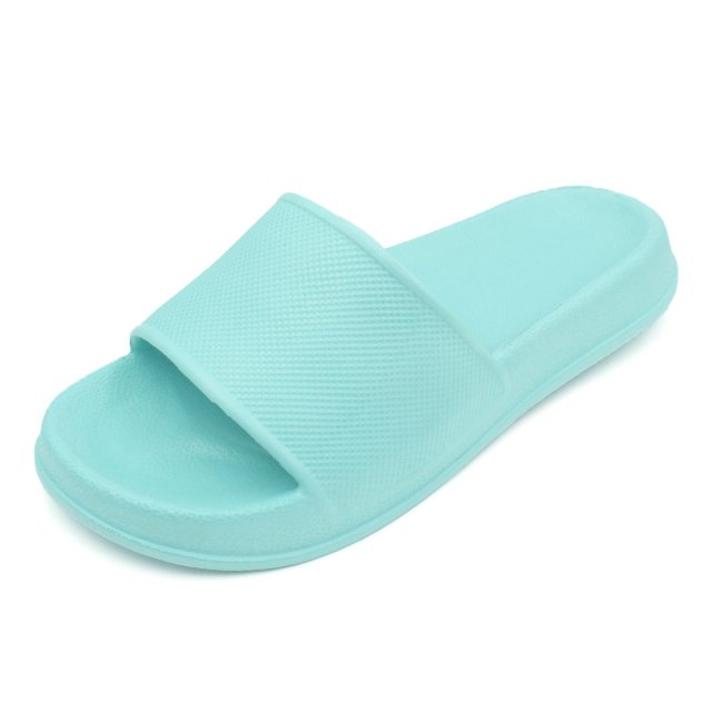LAVRA Women's Cushion Slip On Blue Sport Water Slide Sandals M