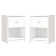 thumbnail image 1 of Tvilum Canada Ensemble de Meubles 2 Pcs Table de Chevet 1 Tiroir en Blanc, 1 of 11
