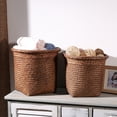 thumbnail image 5 of Home Textile Storage - Product Category Home Textile Storage 2 - Product Title Woven Waste for Rattan Style Small Garbage Can for Bedroom Bathroom Kitchen - Modern and Durable, 5 of 5
