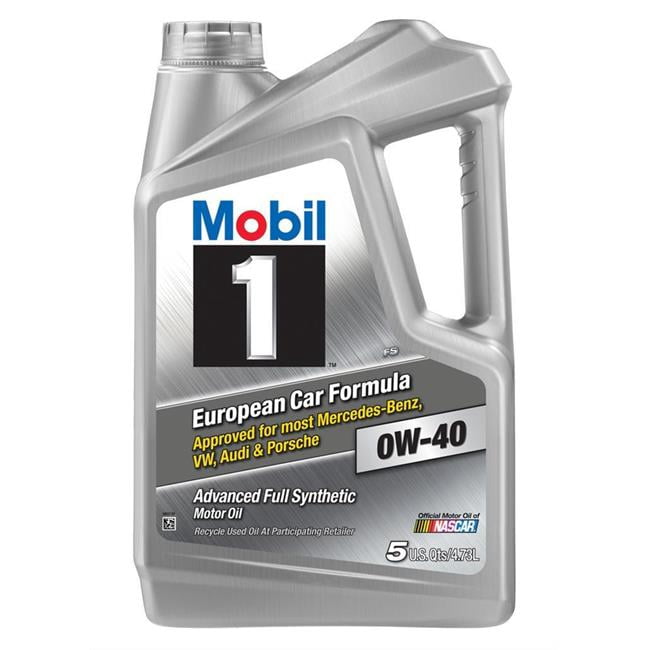 Mobil 1 MOB120760-1 0W-40 Synthetic Oil Bottle, 5 qt.
