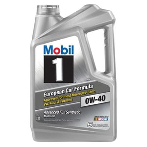 Mobil 1 MOB120760-1 0W-40 Synthetic Oil Bottle, 5 qt.