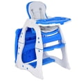 thumbnail image 1 of Costway 3 in 1 Baby High Chair Convertible Play Table Booster Toddler Tray, 1 of 10