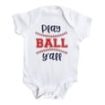 thumbnail image 1 of WEAIXIMIUNG Mom Baby Clothes Men's Baby Shirt Short Sleeve Baseball Cartoon Print Cute Print Ha Solid Color Triangle Bag Fart Clothes 12-18 Months, 1 of 8