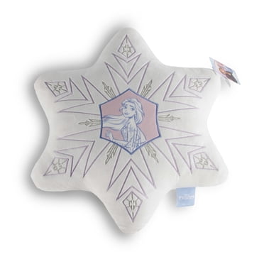Frozen Kids Snowflake Shaped Décor Pillow, 16" White Snowflake