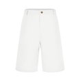 thumbnail image 4 of Men's Linen Shorts Classic Slim - Elastic Waist Summer Beach Pants, 7 Inch Inseam, 70% Rayon 30% Linen, 4 of 6