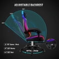 thumbnail image 4 of Wingomart Ergonomic Gaming Chair with Footrest, High Back Faux Leather Gaming Chair With RGB led light and Adjustable Armrest Height Adjustable Swivel, 4 of 9