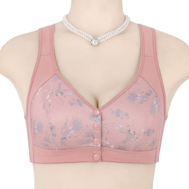 Supportive Front-Closure Lingerie for Casual Home Wear with Adjustable Straps and Seamless Comfort