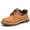 Yellow, variant on MAWCLOS Men Work Boots Steel Toe Safety Boot Puncture-proof Slip Resistant Industrial Shoes Leather Construction Hiking Bootie Mid Top Black 9