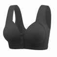 thumbnail image 2 of Sentmoon Push Up Bras for Women Oversize Seamless Bras for Women No Underwires Wide Strap Front Closure Breathable Side Support Solid Color Sleep Bras Lightweight for School Black S, 2 of 3